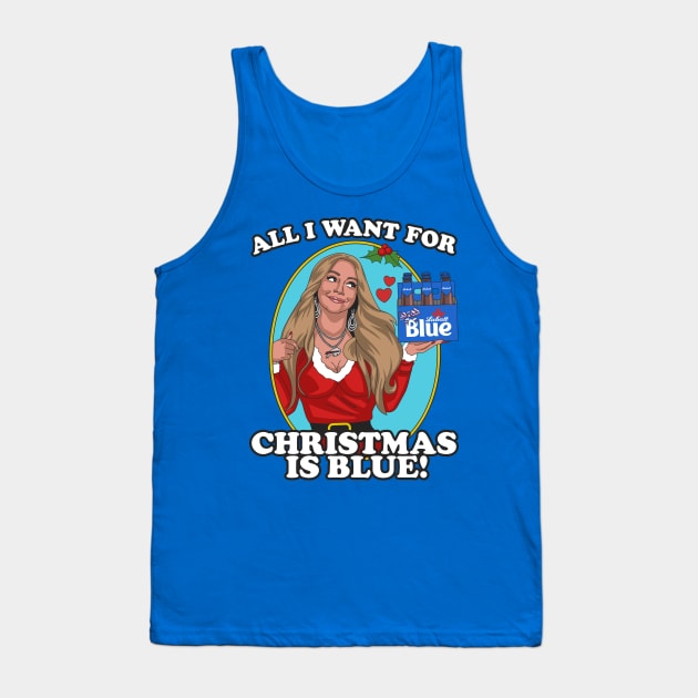 All I Want For Christmas is Blue! Tank Top by Carl Cordes